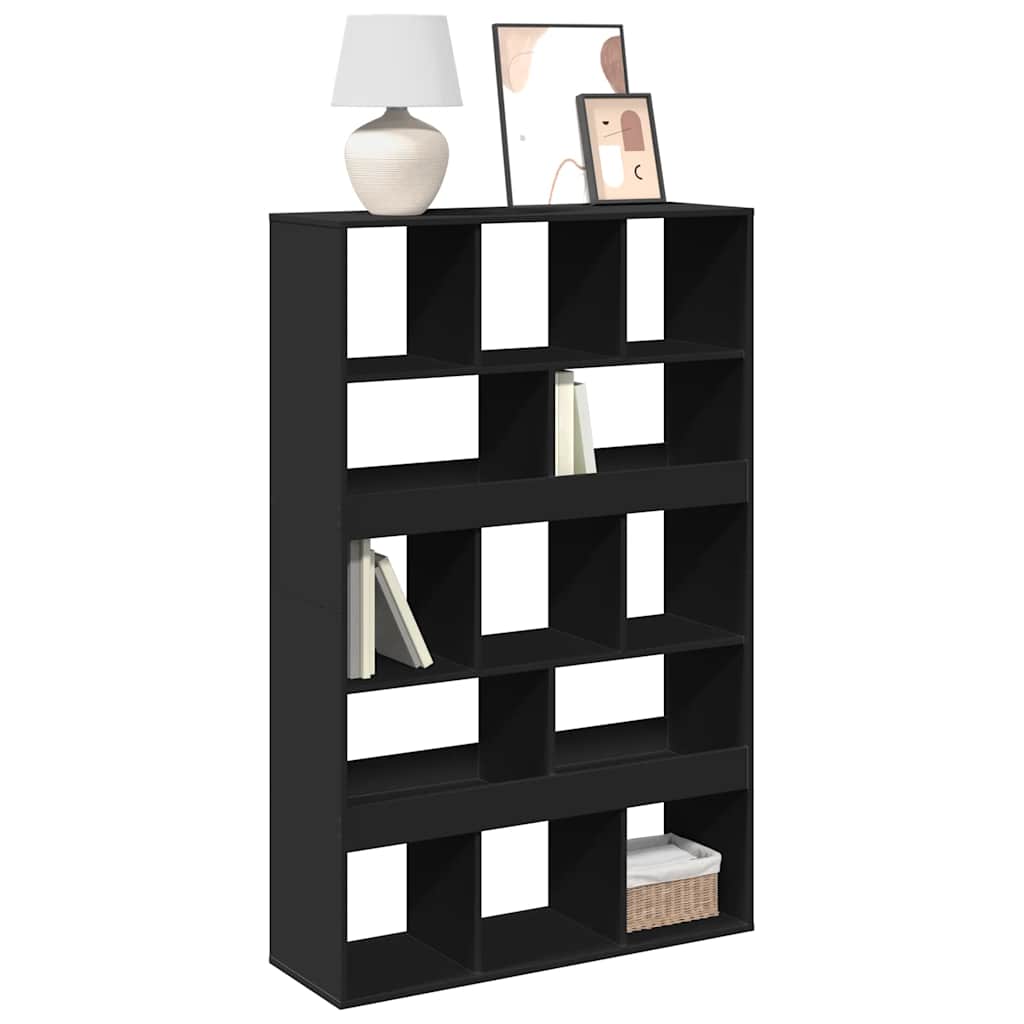 Bogreol/reolsystem 100×33×156,5 cm - sort konstrueret træ