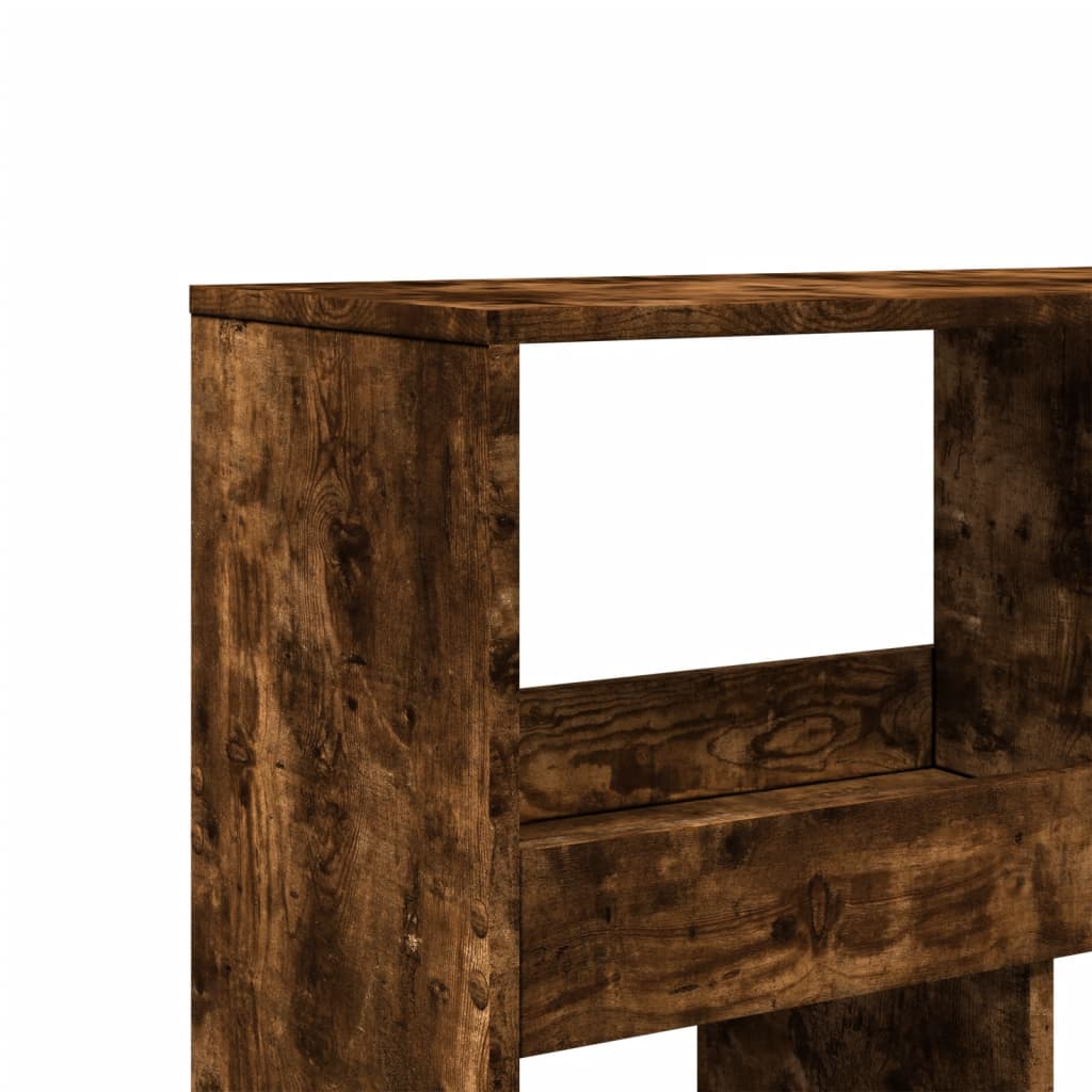 bogreol 100x33x187,5 cm konstrueret træ røget egetræsfarve