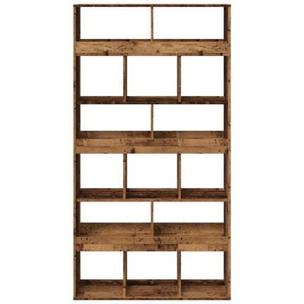 bogreol 100x33x187,5 cm konstrueret træ gammelt trælook