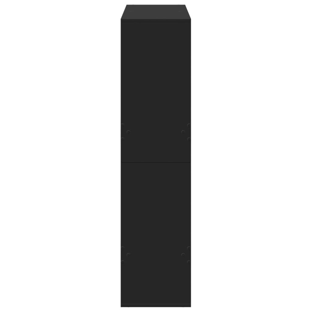 bogreol 100x33x135 cm konstrueret træ sort