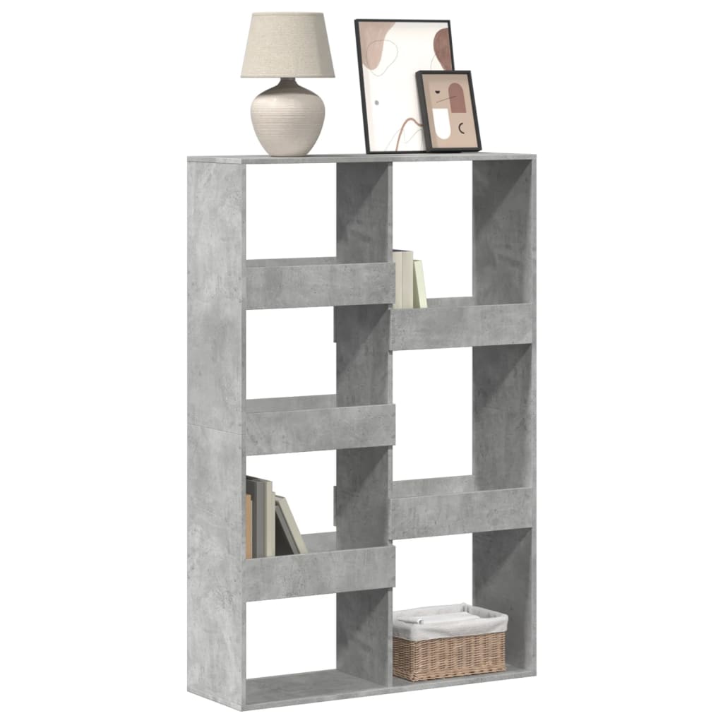 bogreol 100x33x155,5 cm konstrueret træ betongrå billede