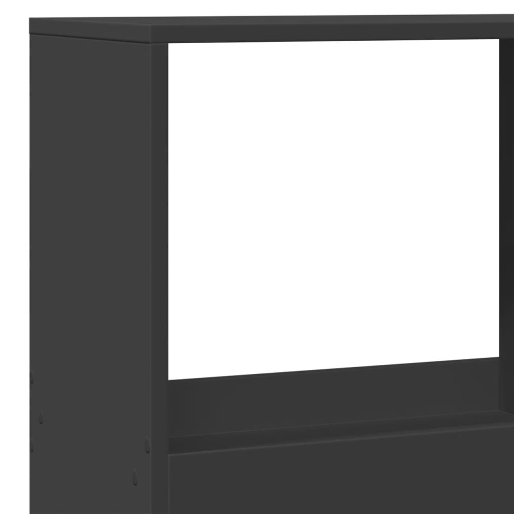 bogreol 100x33x175 cm konstrueret træ sort