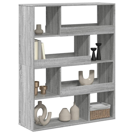 rumdeler 100x33x125,5 cm konstrueret træ grå sonoma-eg
