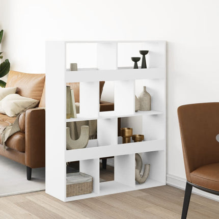 rumdeler 100x33x125,5 cm konstrueret træ hvid