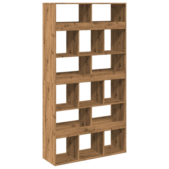 rumdeler 100x33x187,5 cm konstrueret træ egetræsfarve