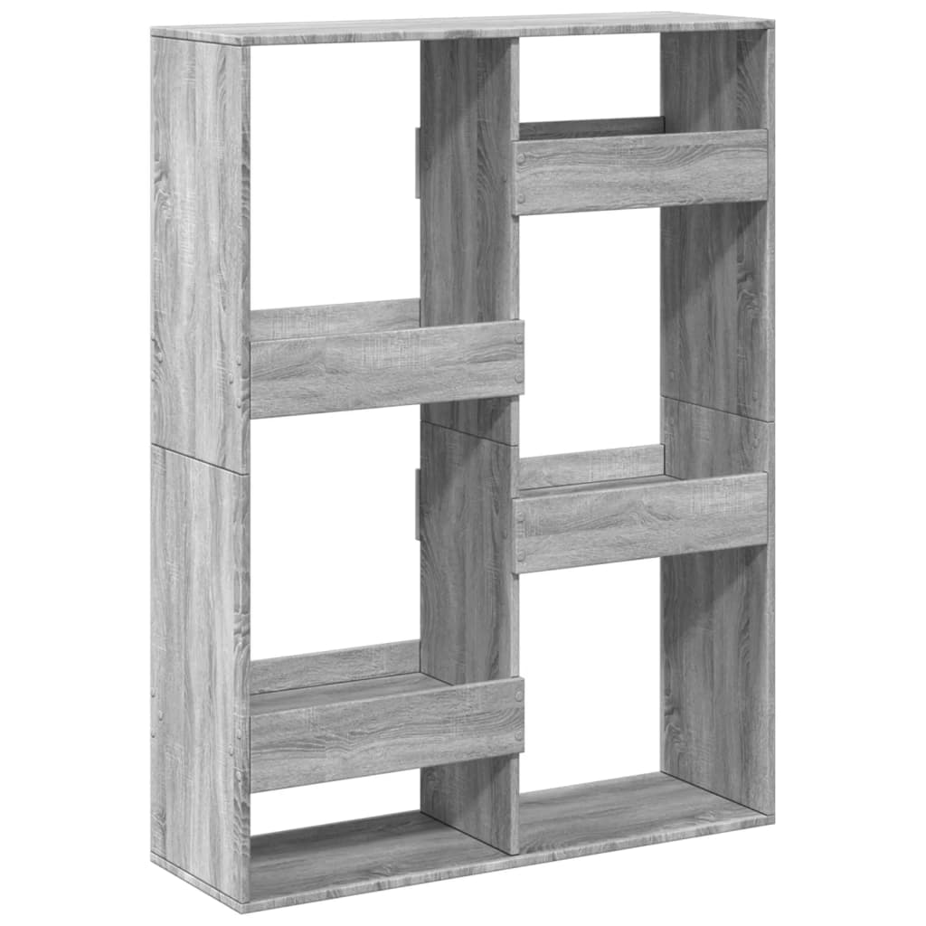 rumdeler 100x33x135 cm konstrueret træ grå sonoma-eg