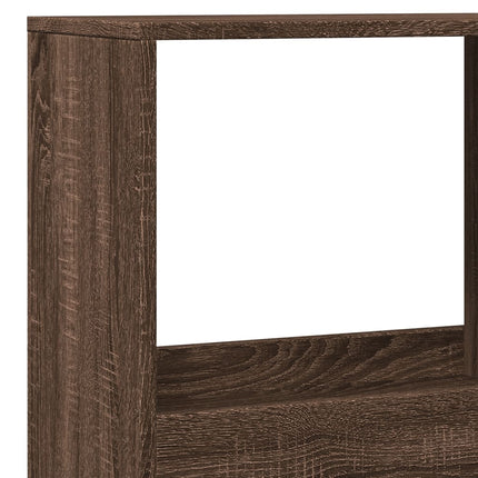rumdeler 100x33x175 cm konstrueret træ brun egetræsfarve
