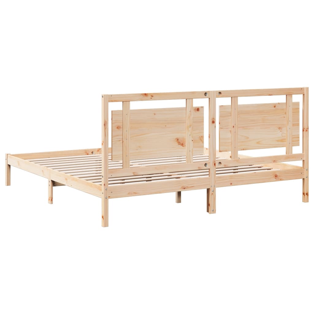 ekstra lang sengeramme uden madras 180x210 cm massivt træ