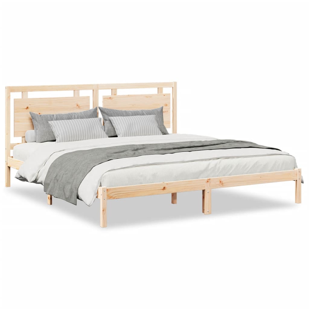 ekstra lang sengeramme uden madras 200x210 cm massivt træ