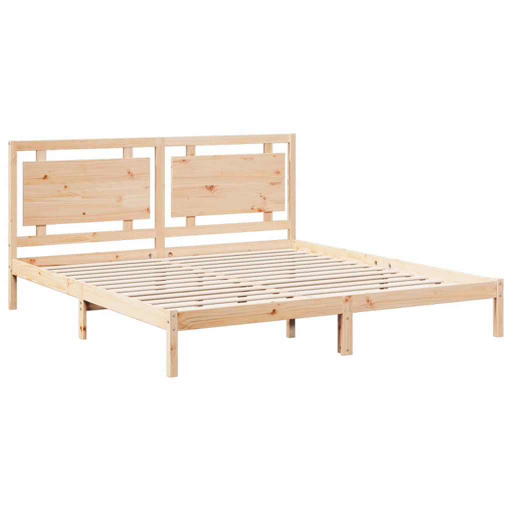 ekstra lang sengeramme uden madras 200x210 cm massivt træ