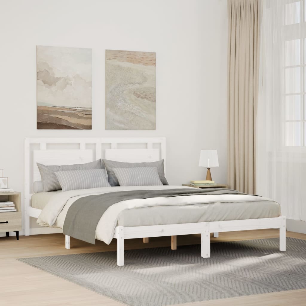 ekstra lang sengeramme uden madras 160x220 cm massivt træ billede