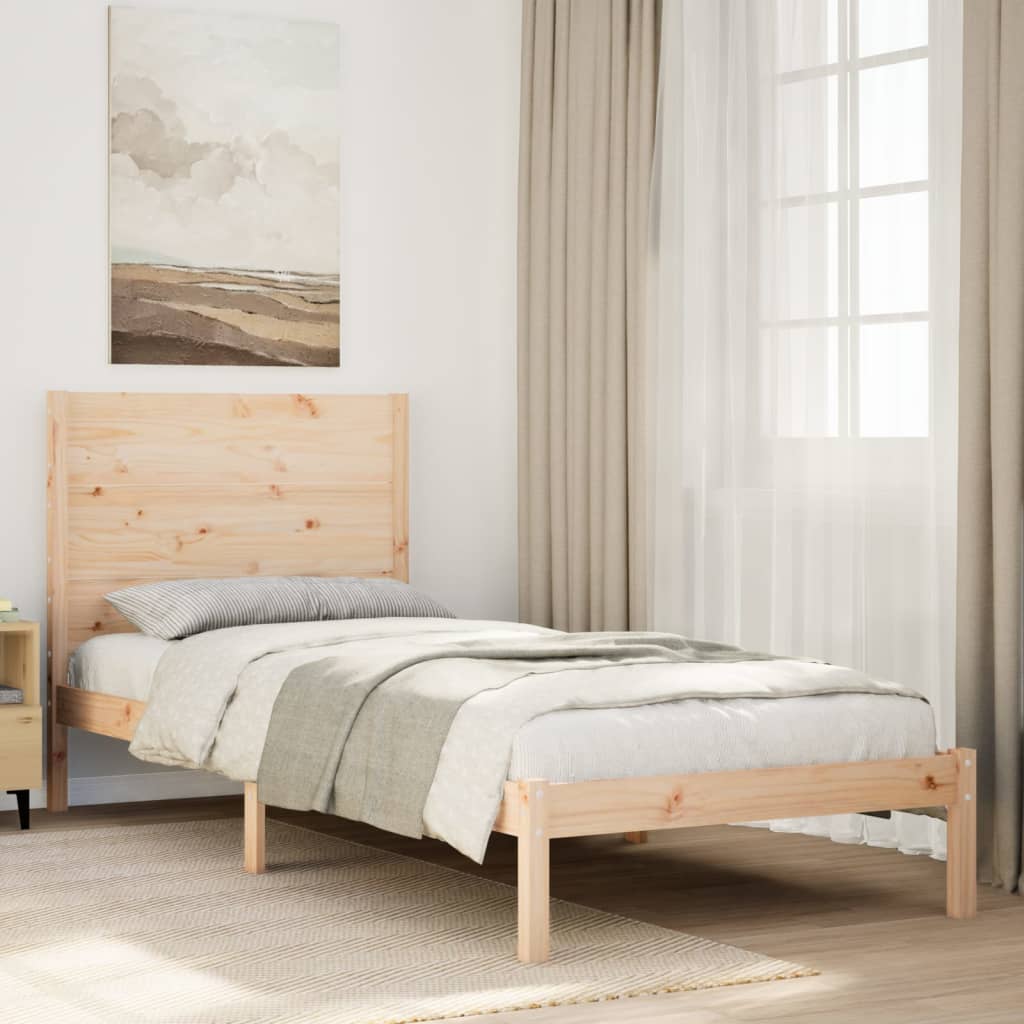 ekstra lang sengeramme uden madras 100x210 cm massivt træ billede