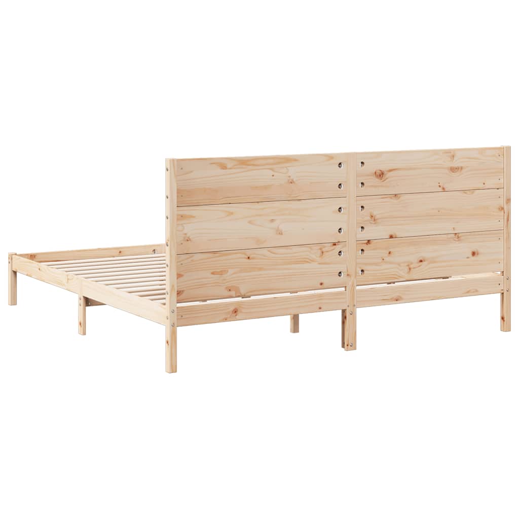 ekstra lang sengeramme uden madras 200x210 cm massivt træ