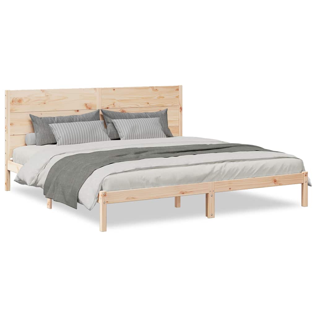 ekstra lang sengeramme uden madras 200x220 cm massivt træ