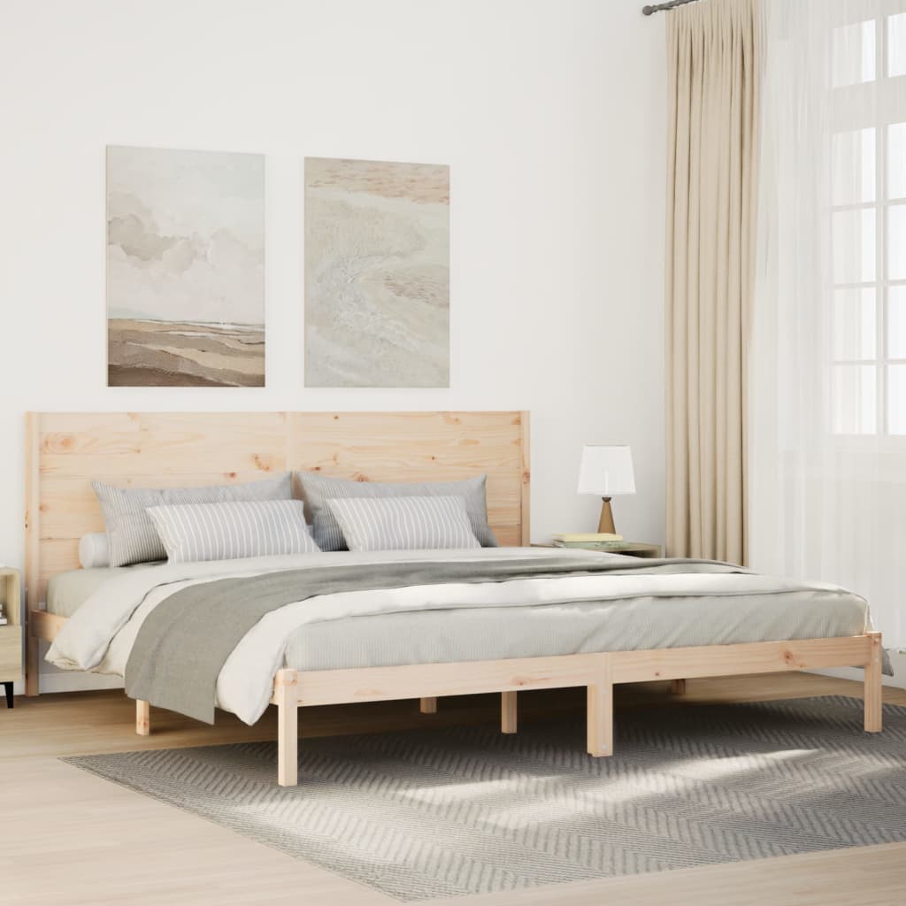 ekstra lang sengeramme uden madras 200x220 cm massivt træ