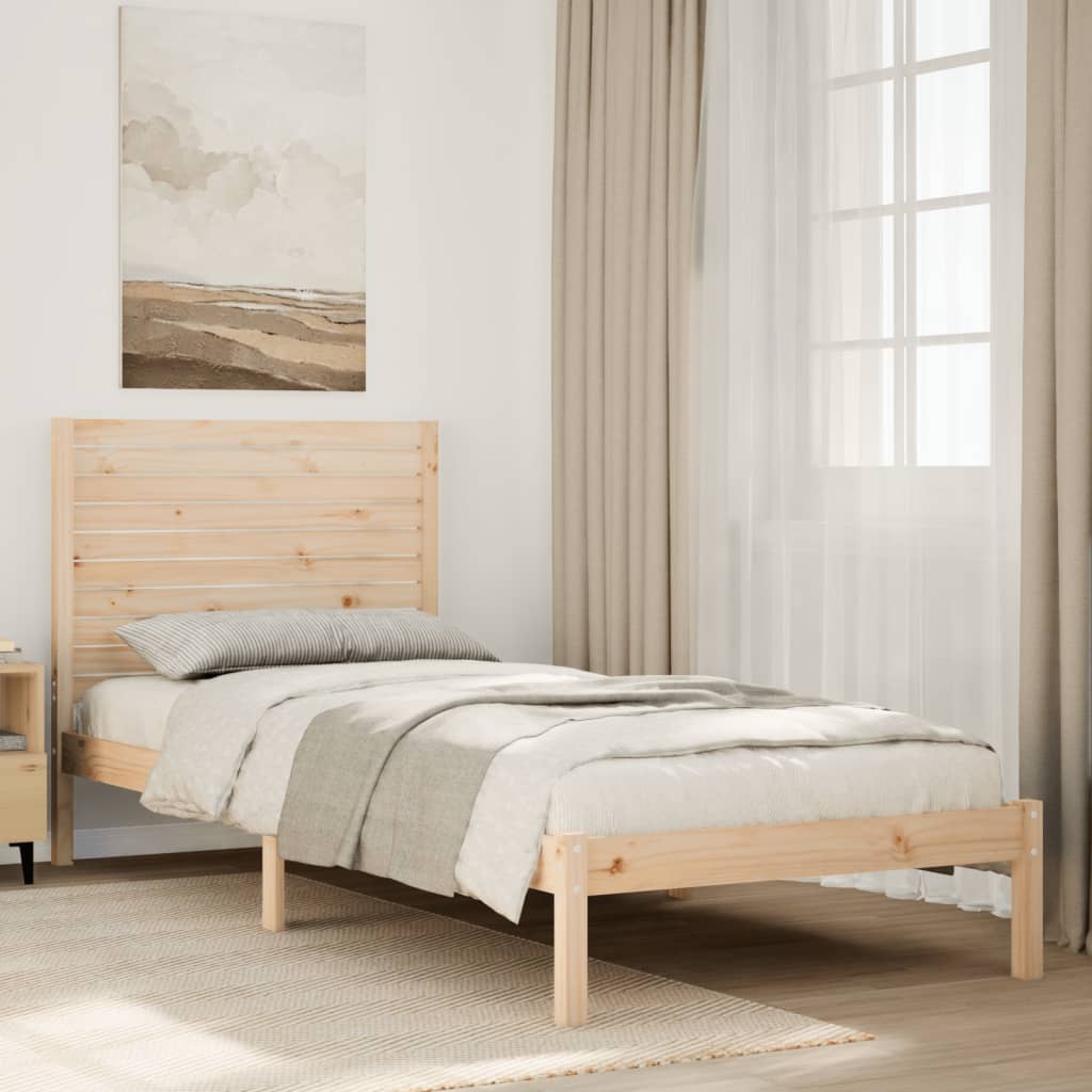 ekstra lang sengeramme uden madras 100x210 cm massivt træ billede
