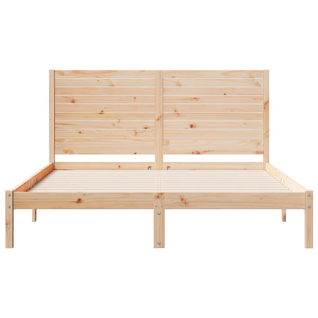 ekstra lang sengeramme uden madras 140x210 cm massivt træ