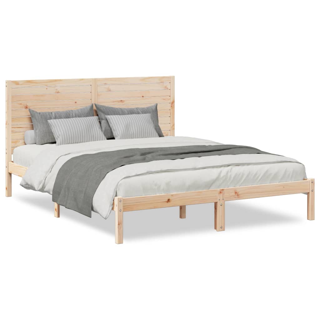 ekstra lang sengeramme uden madras 140x220 cm massivt træ