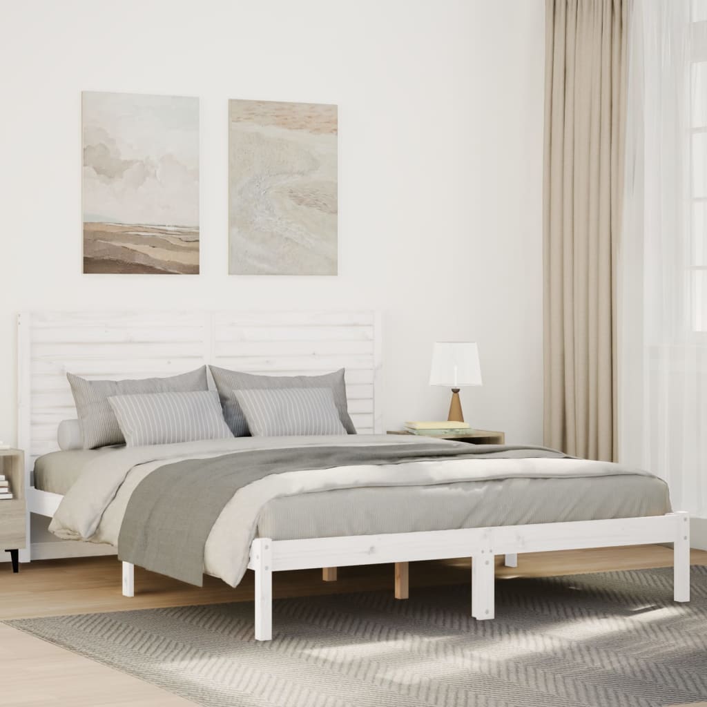 ekstra lang sengeramme uden madras 140x220 cm massivt træ billede