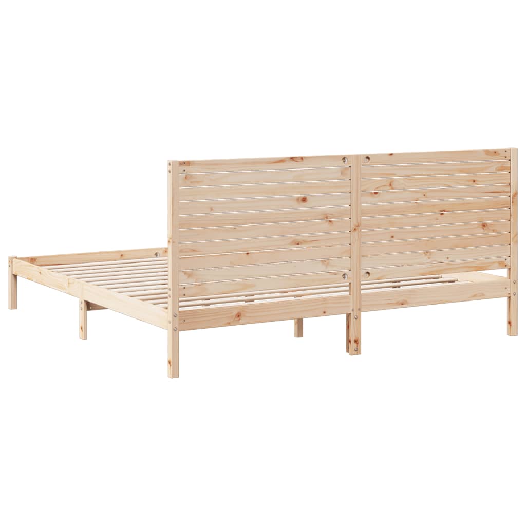 ekstra lang sengeramme uden madras 180x220 cm massivt træ