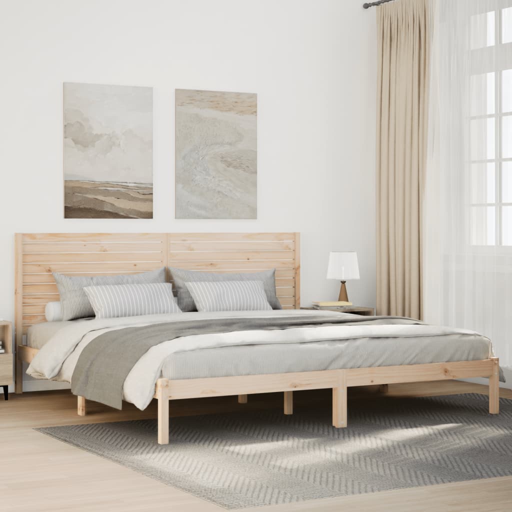 ekstra lang sengeramme uden madras 180x220 cm massivt træ billede