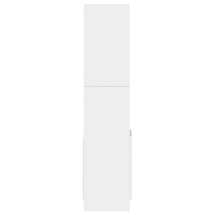 reol 92x33x140 cm konstrueret træ hvid