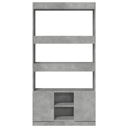 reol 92x33x180 cm konstrueret træ betongrå