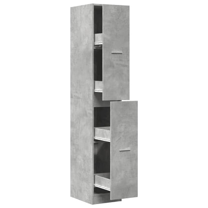apotekerskab 30x41x174,5 cm konstrueret træ betongrå