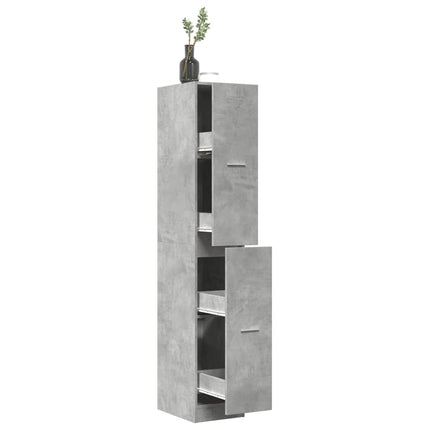 apotekerskab 30x41x174,5 cm konstrueret træ betongrå