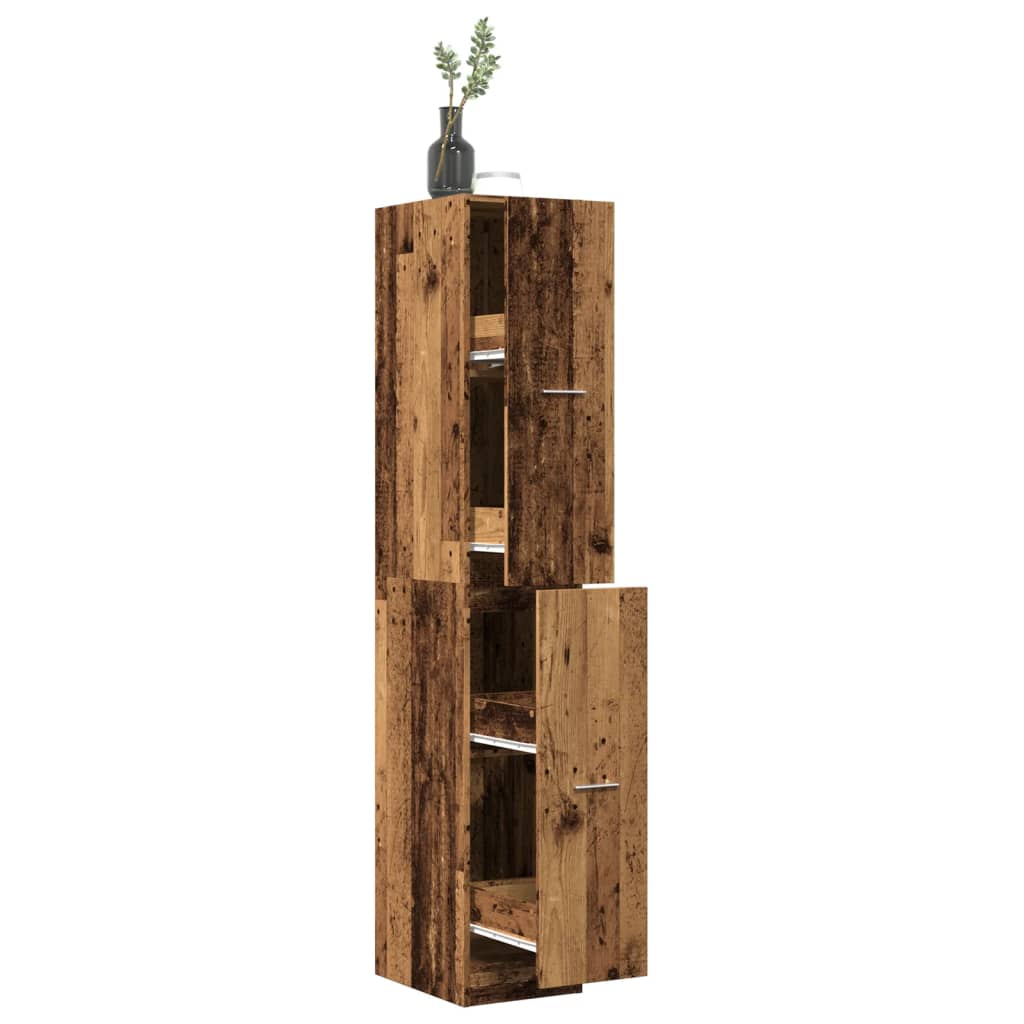 apotekerskab 30x41x174,5 cm konstrueret tr gammelt tr-look