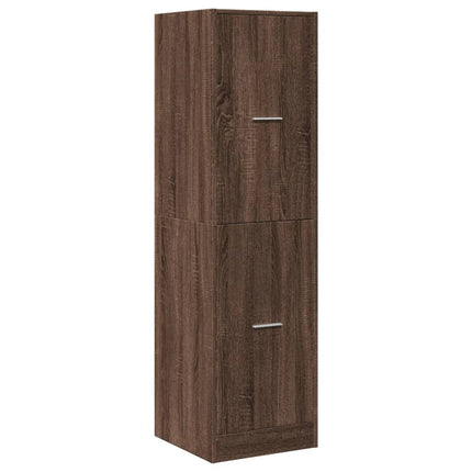 apotekerskab 40x41x144,5 cm konstrueret træ brun egetræsfarve