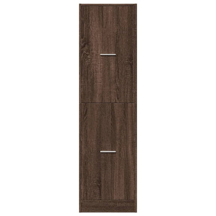 apotekerskab 40x41x144,5 cm konstrueret træ brun egetræsfarve