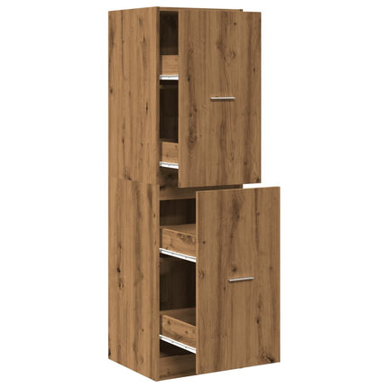 apotekerskab 40x41x144,5 cm konstrueret træ egetræsfarve