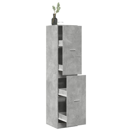 apotekerskab 40x41x174,5 cm konstrueret træ betongrå