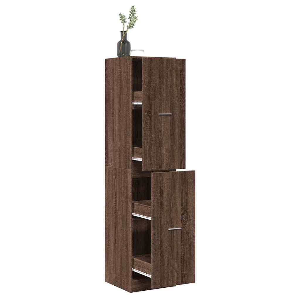 apotekerskab 40x41x174,5 cm konstrueret tr brun egetrsfarve