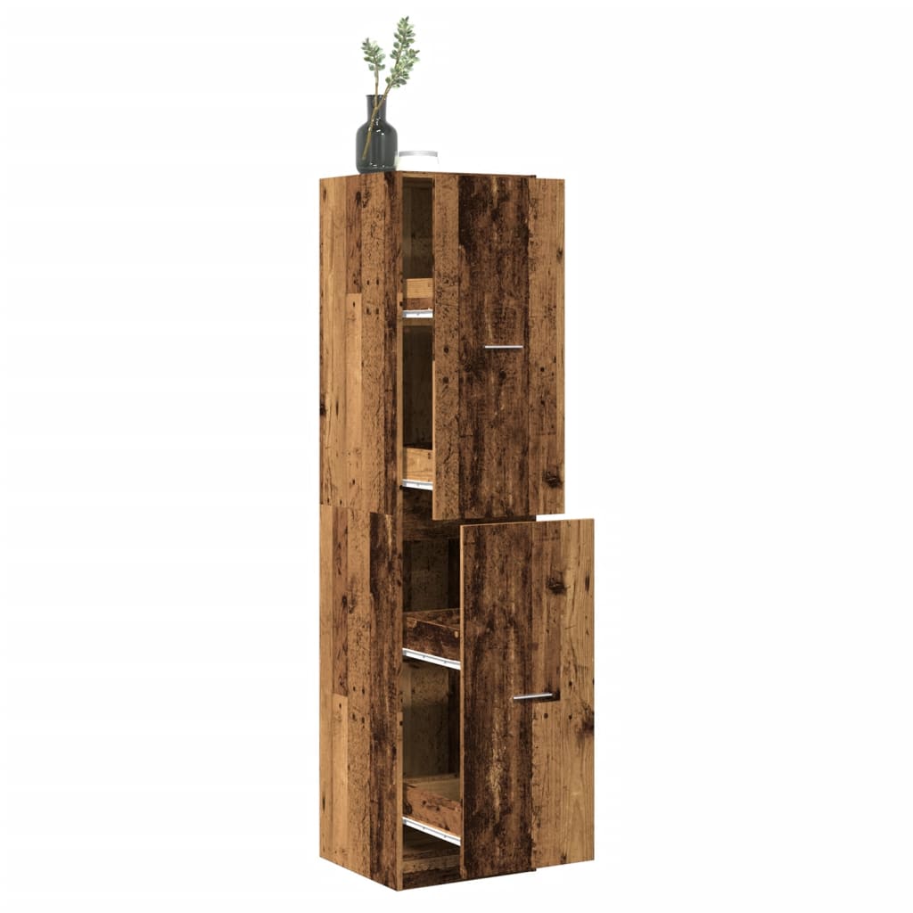 apotekerskab 40x41x174,5 cm konstrueret tr gammelt tr-look