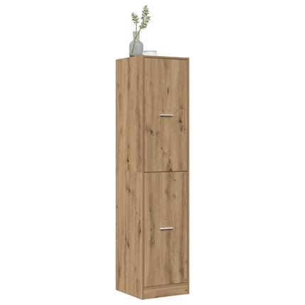 apotekerskab 40x41x174,5 cm konstrueret træ egetræsfarve