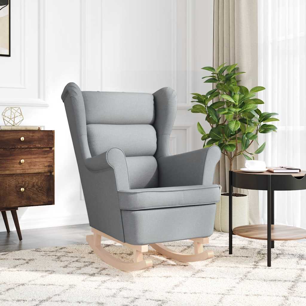 gyngestol 74x90x102 cm stof lysegrå