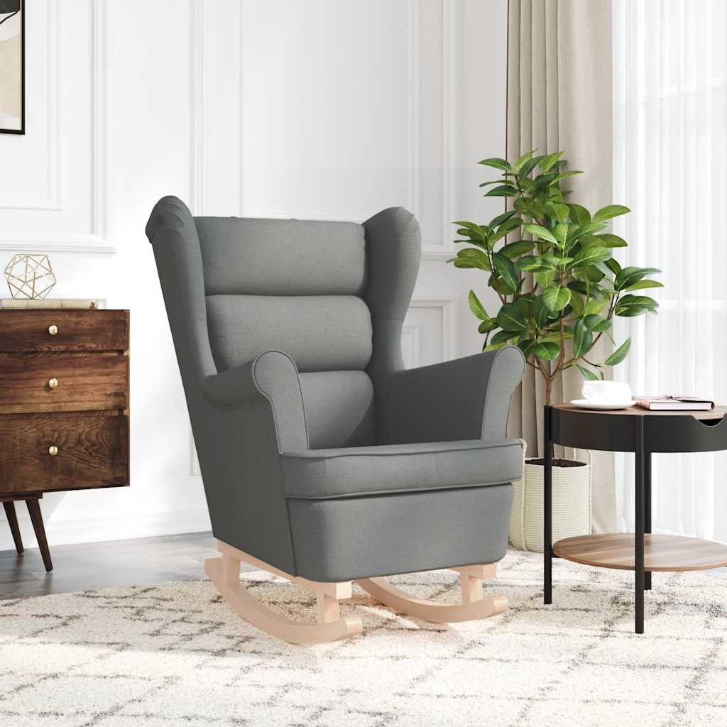 gyngestol 74x90x102 cm stof mørkegrå