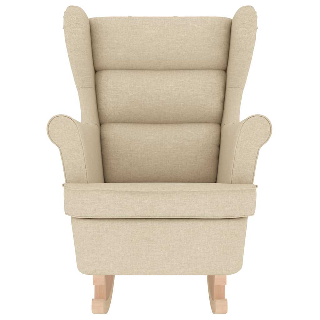 gyngestol 74x90x102 cm stof cremefarvet