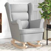 gyngestol 74x90x102 cm stof skygrå