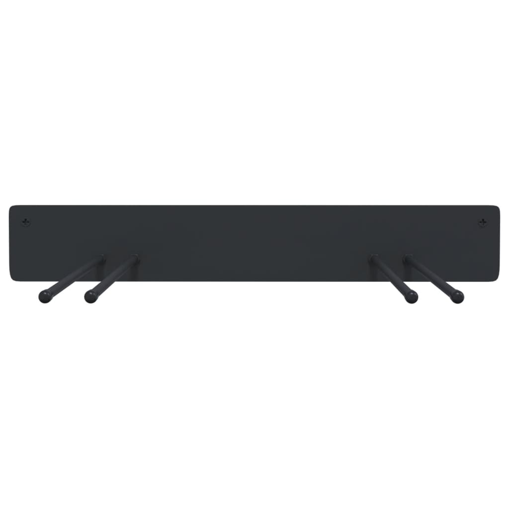 opbevaringsstativer 4 stk. til haveredskaber væghængt stål sort