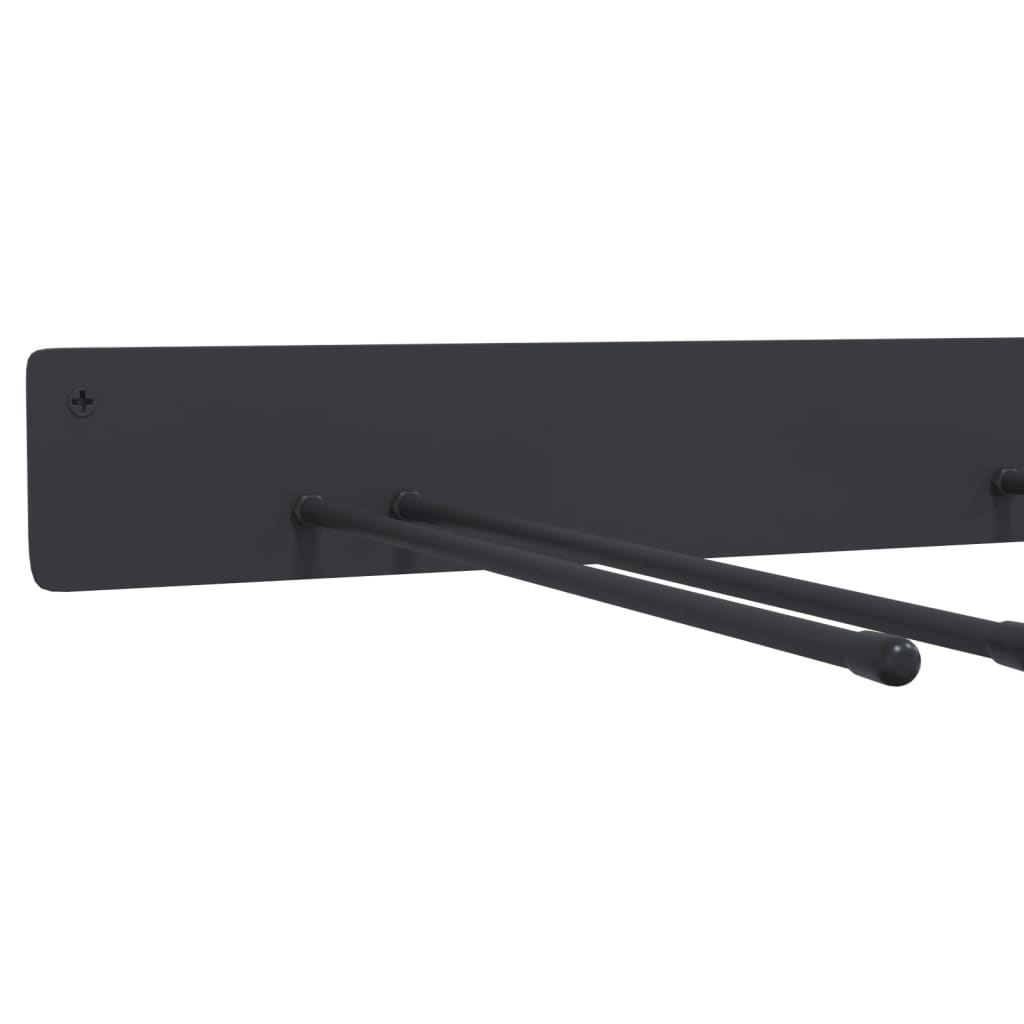 opbevaringsstativer 8 stk. til haveredskaber væghængt stål sort