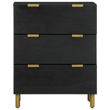 skænke 2 stk. 60x33x75 cm konstrueret træ sort