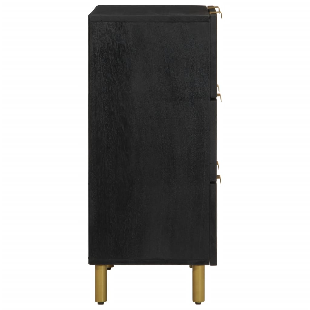 skænke 2 stk. 60x33x75 cm konstrueret træ sort