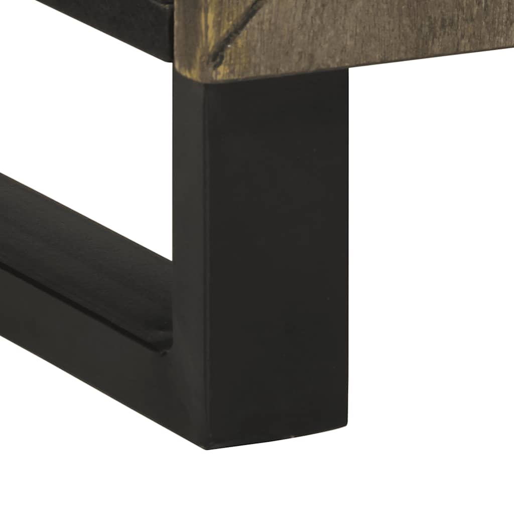 badeværelsesmøbelsæt 2 dele massivt mangotræ sort