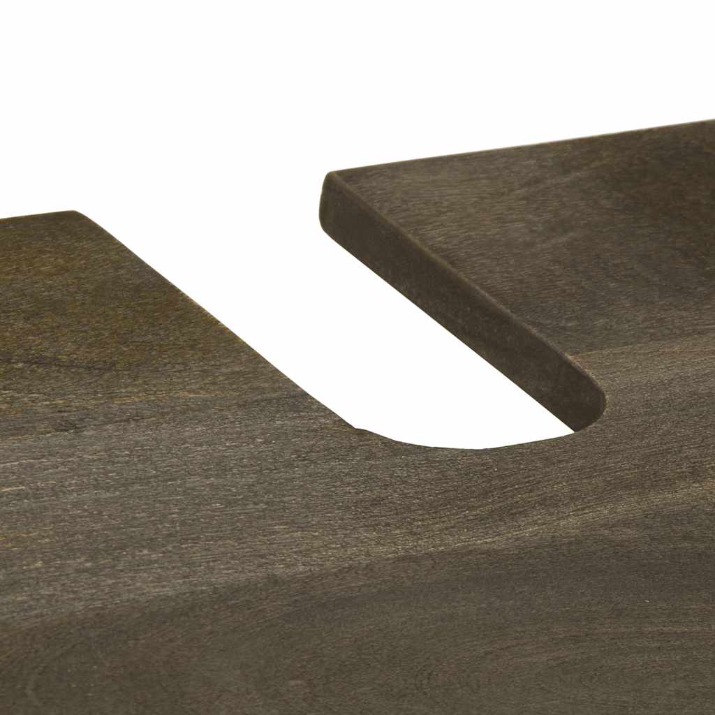 badeværelsesmøbelsæt 4 dele massivt mangotræ sort