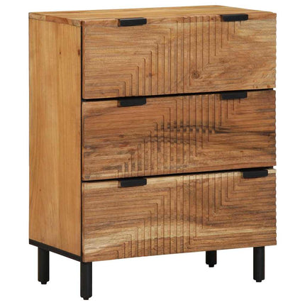 Sidetabel Sæt 3 stk. 180 x 33 x 75 cm Massivt Akacietræ Brown