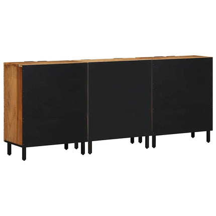 Sidetabel Sæt 3 stk. 180 x 33 x 75 cm Massivt Akacietræ Brown