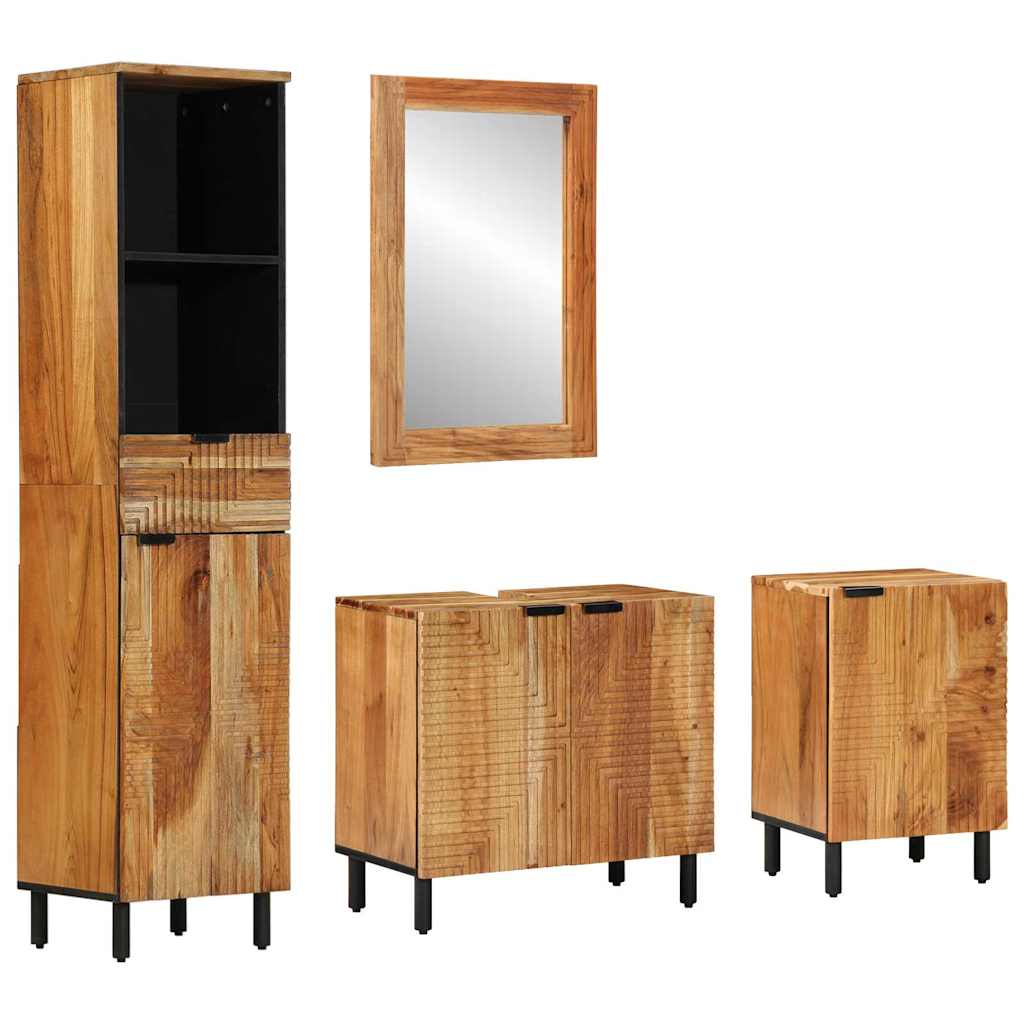 Badevrelsesskabst 4 stk. Naturfarvet 38 x 33 x 160 cm